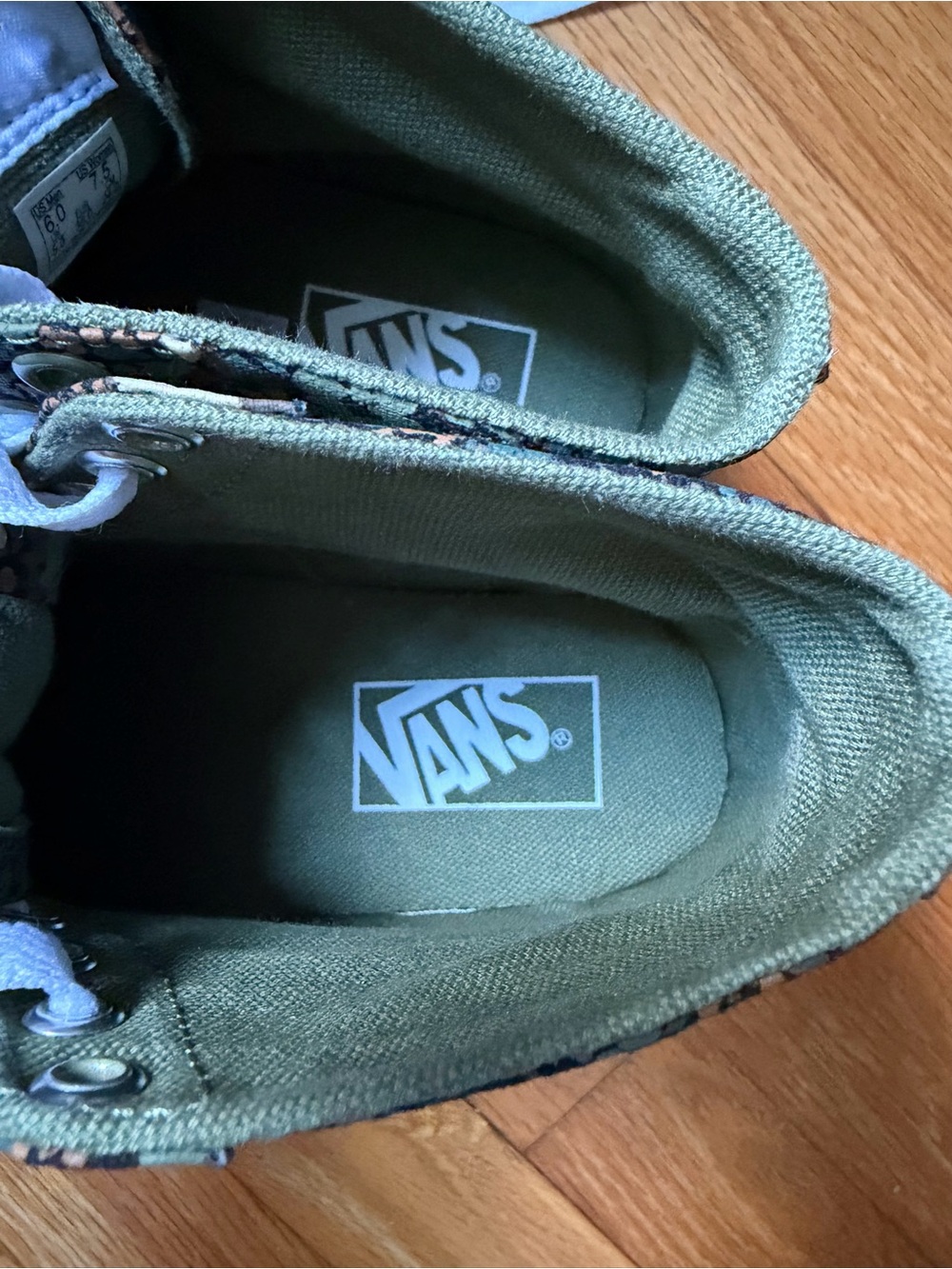Vans Sk8-Hi Tapered Stackform Camo Floral Loden Green Platform Mens 6 Womens 7.5 - Picture 11 of 12